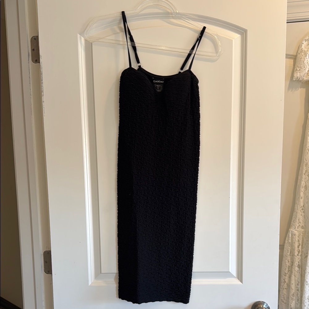 Bebe Elegant Black Midi Dress